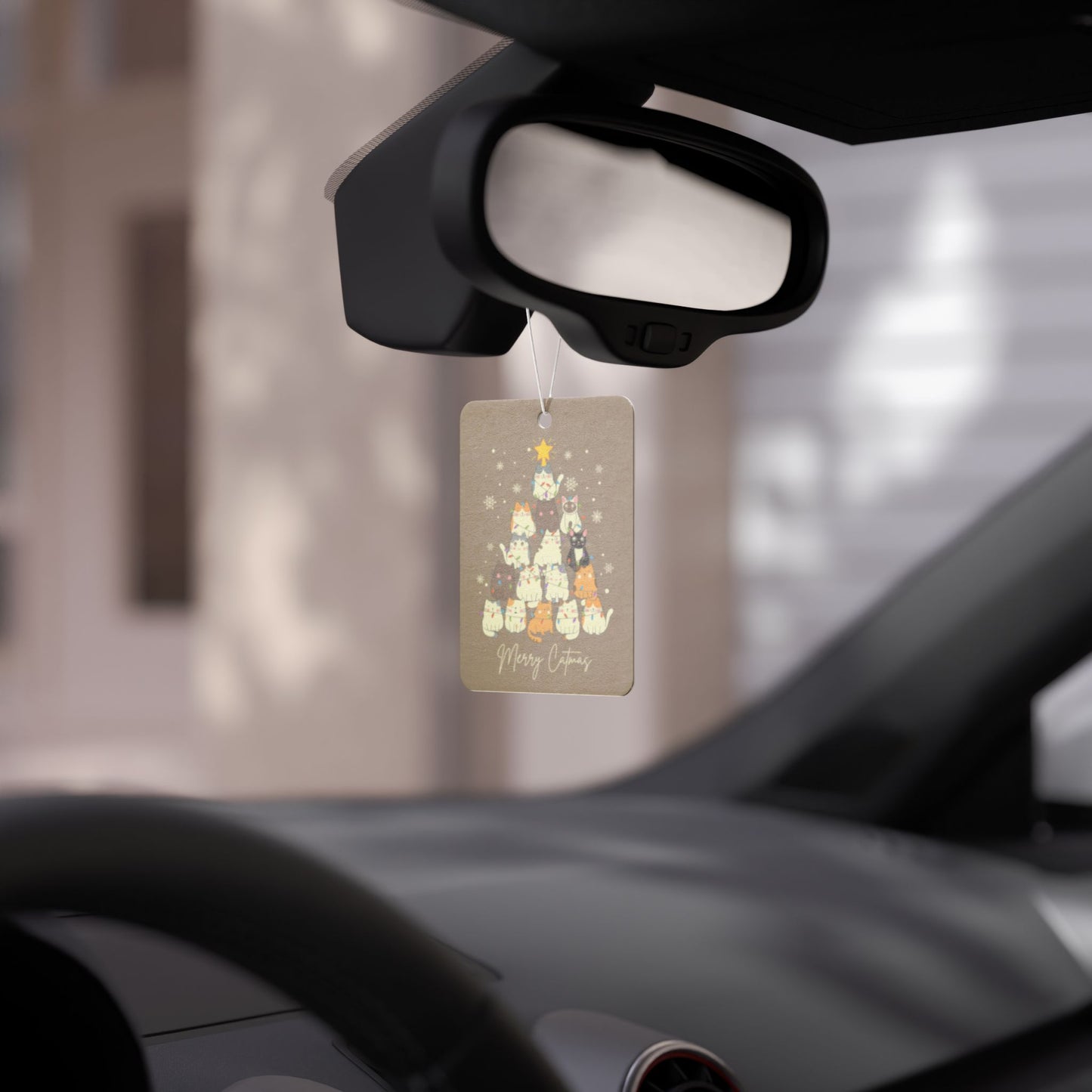 Purr-fect Holiday Car Air Freshener - Merry Catmas Delight