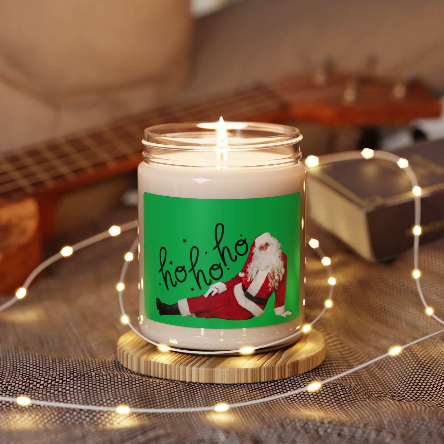 Santa Claus Candle, Christmas Decor, Holiday Candle, Festive Home Decor, Funny Santa Gift, Unique Candle, Scented Soy Candle, 9oz