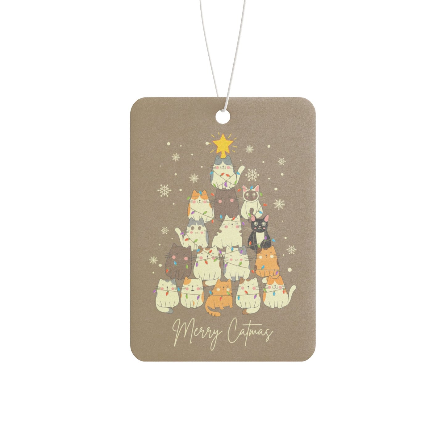 Purr-fect Holiday Car Air Freshener - Merry Catmas Delight