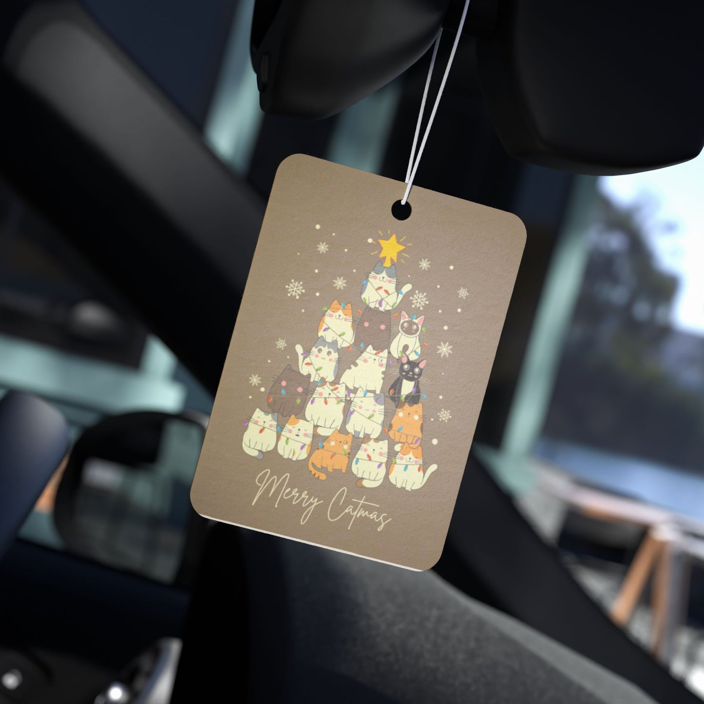 Purr-fect Holiday Car Air Freshener - Merry Catmas Delight