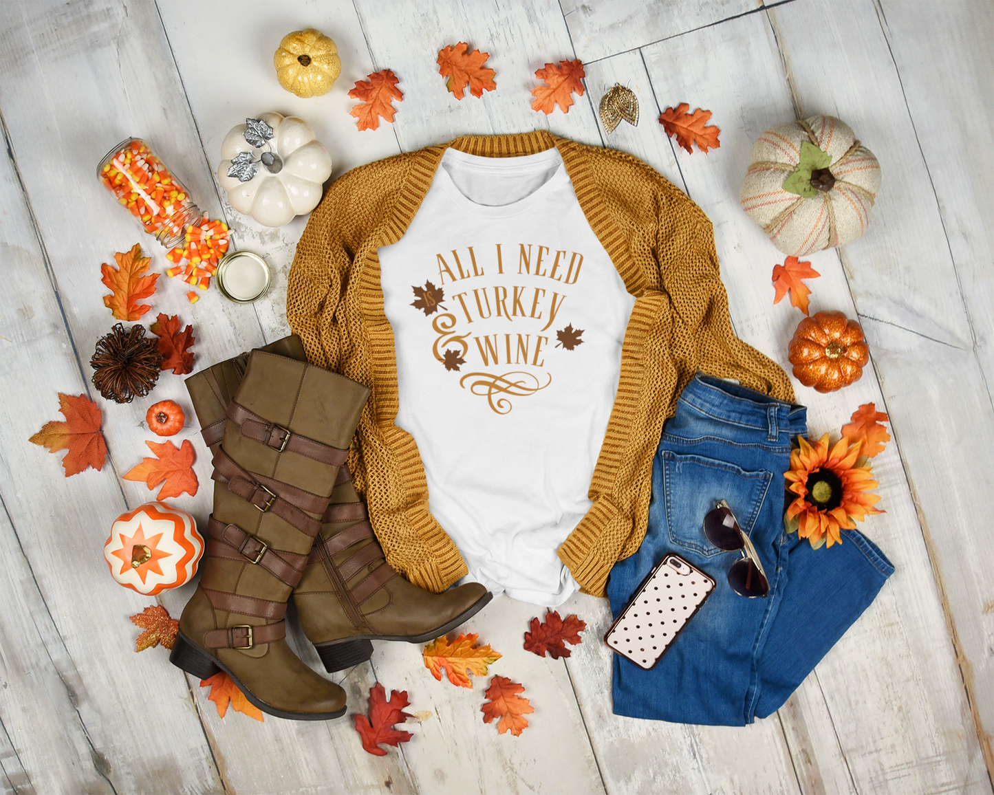 Thanksgiving Turkey and Wine T-Shirt, Fall Harvest Tee, Holiday Autumn Shirt, Funny Food Lover Gift, Thanksgiving Feast Top