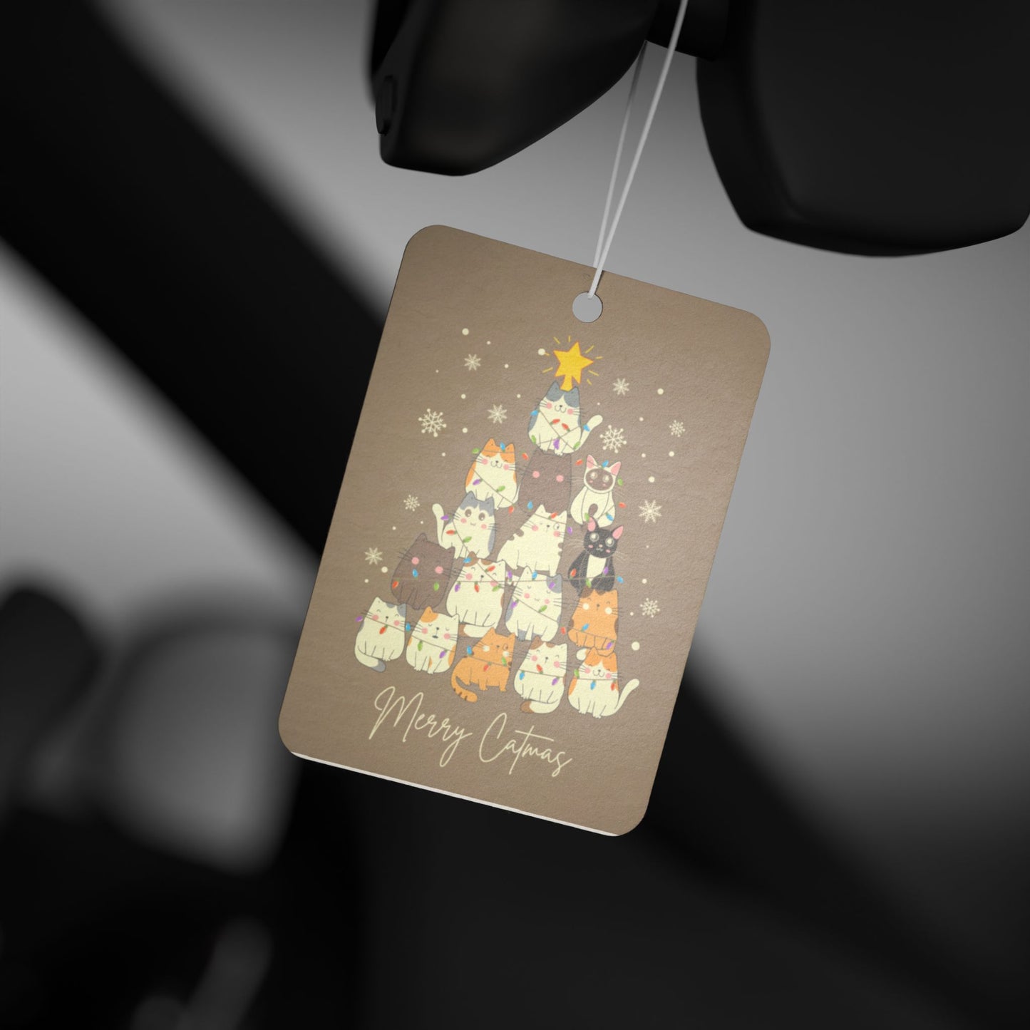 Purr-fect Holiday Car Air Freshener - Merry Catmas Delight