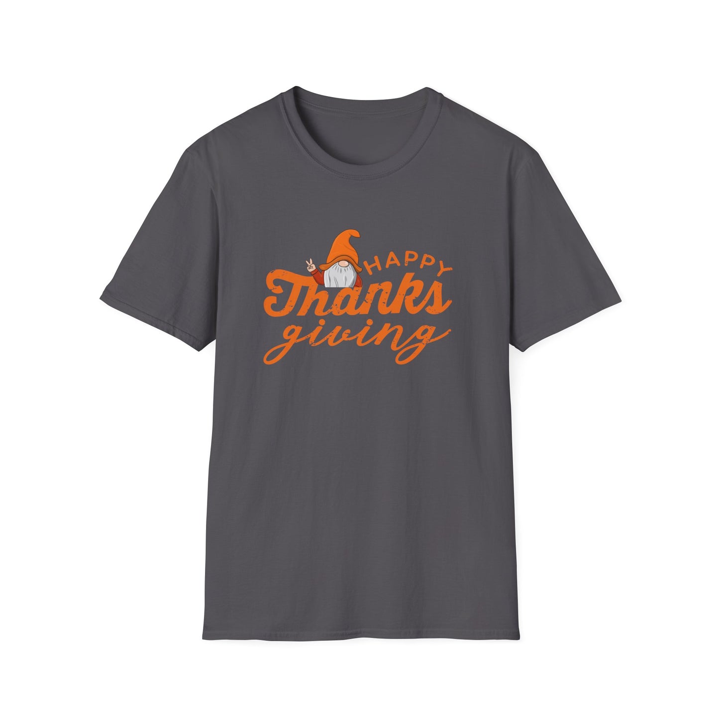 Thanksgiving Gnome Unisex Softstyle T-Shirt, Turkey Day Tee, Fall Holiday Shirt, Autumn Festival Gift, Family Gathering Top