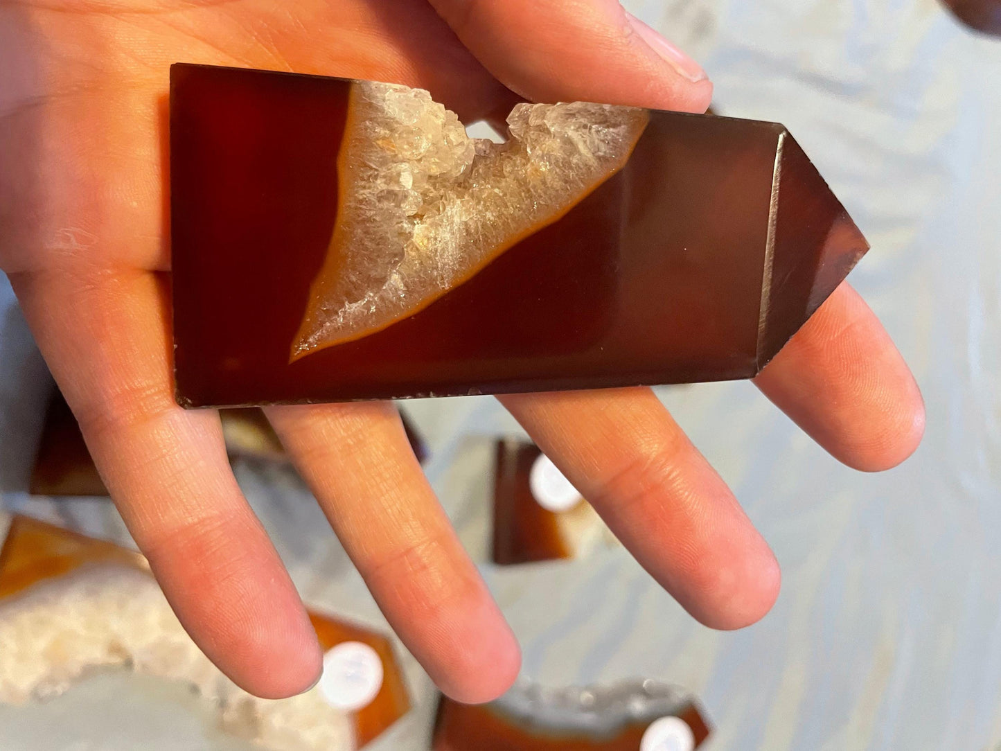 Druzy Carnelian Tower Slabs