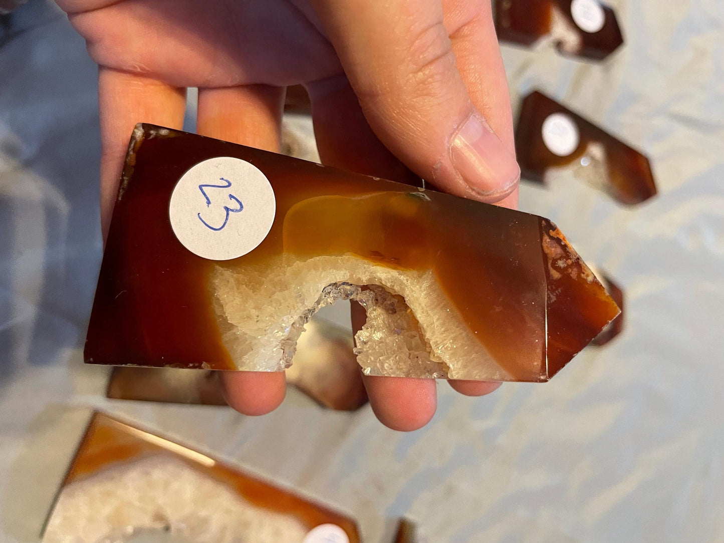 Druzy Carnelian Tower Slabs