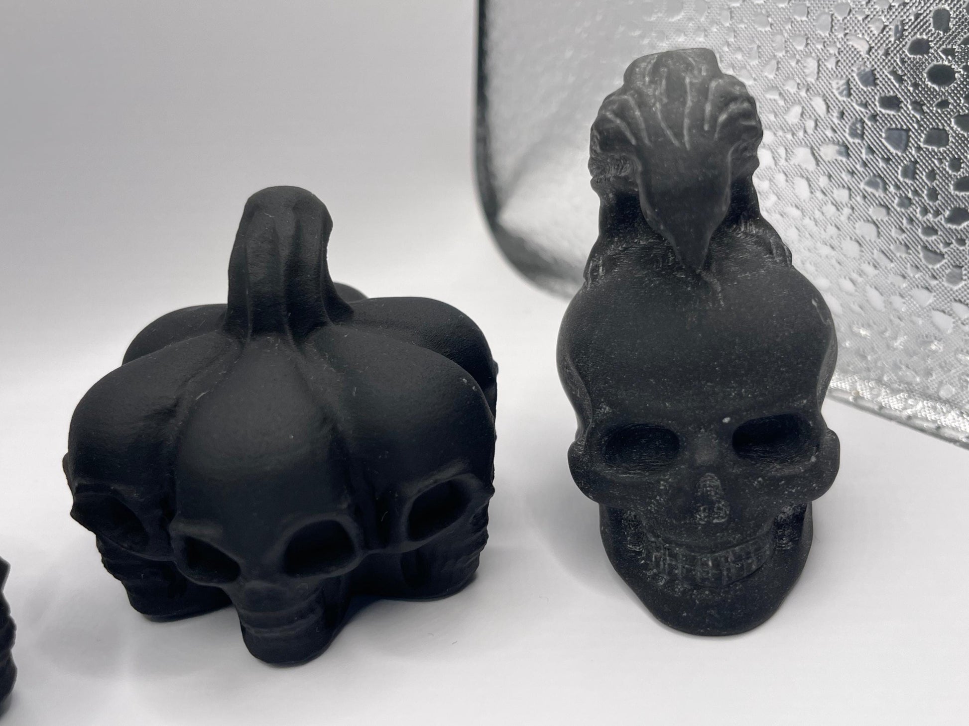 Halloween Obsidian and yooperlite carvings