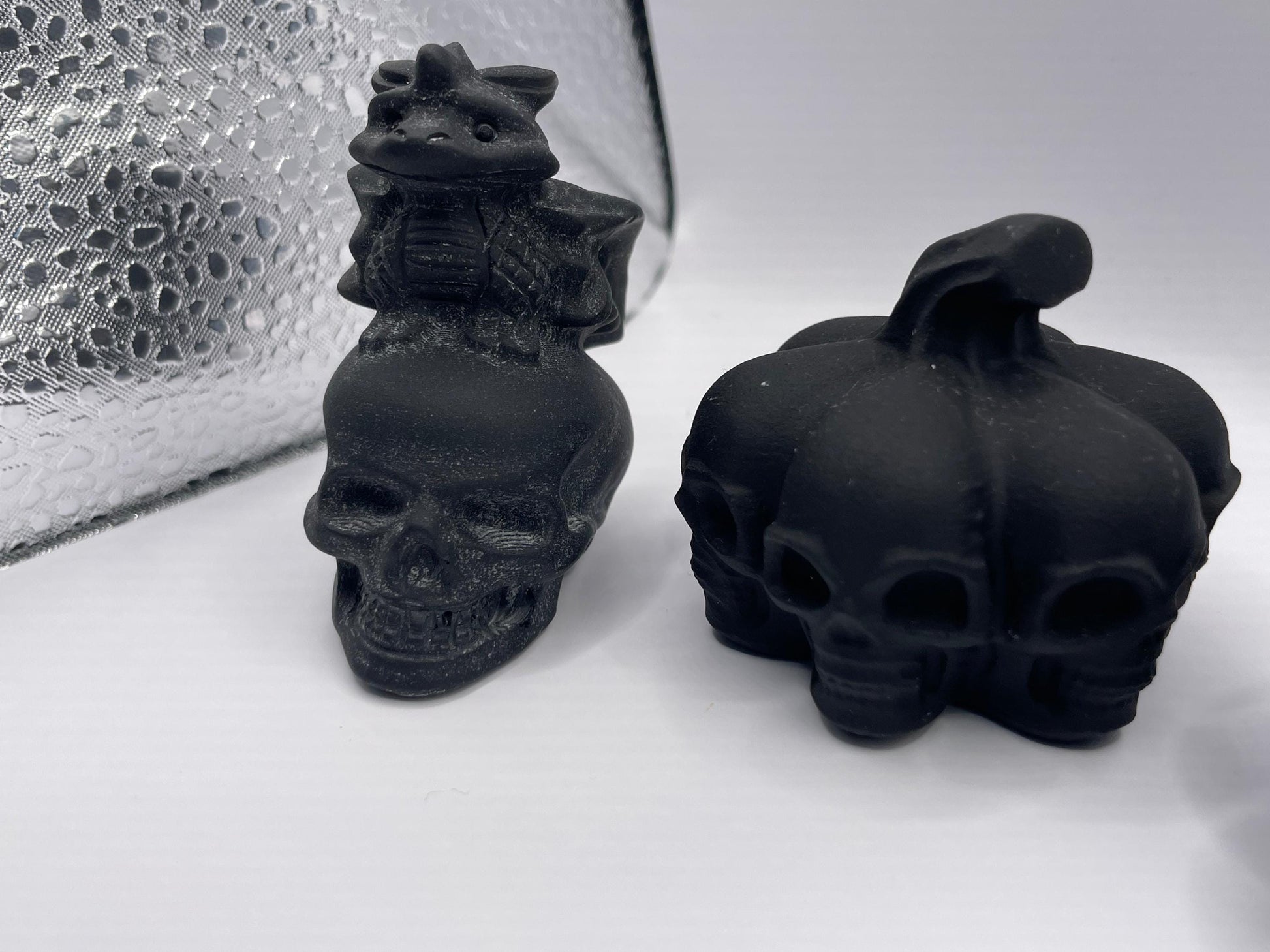 Halloween Obsidian and yooperlite carvings