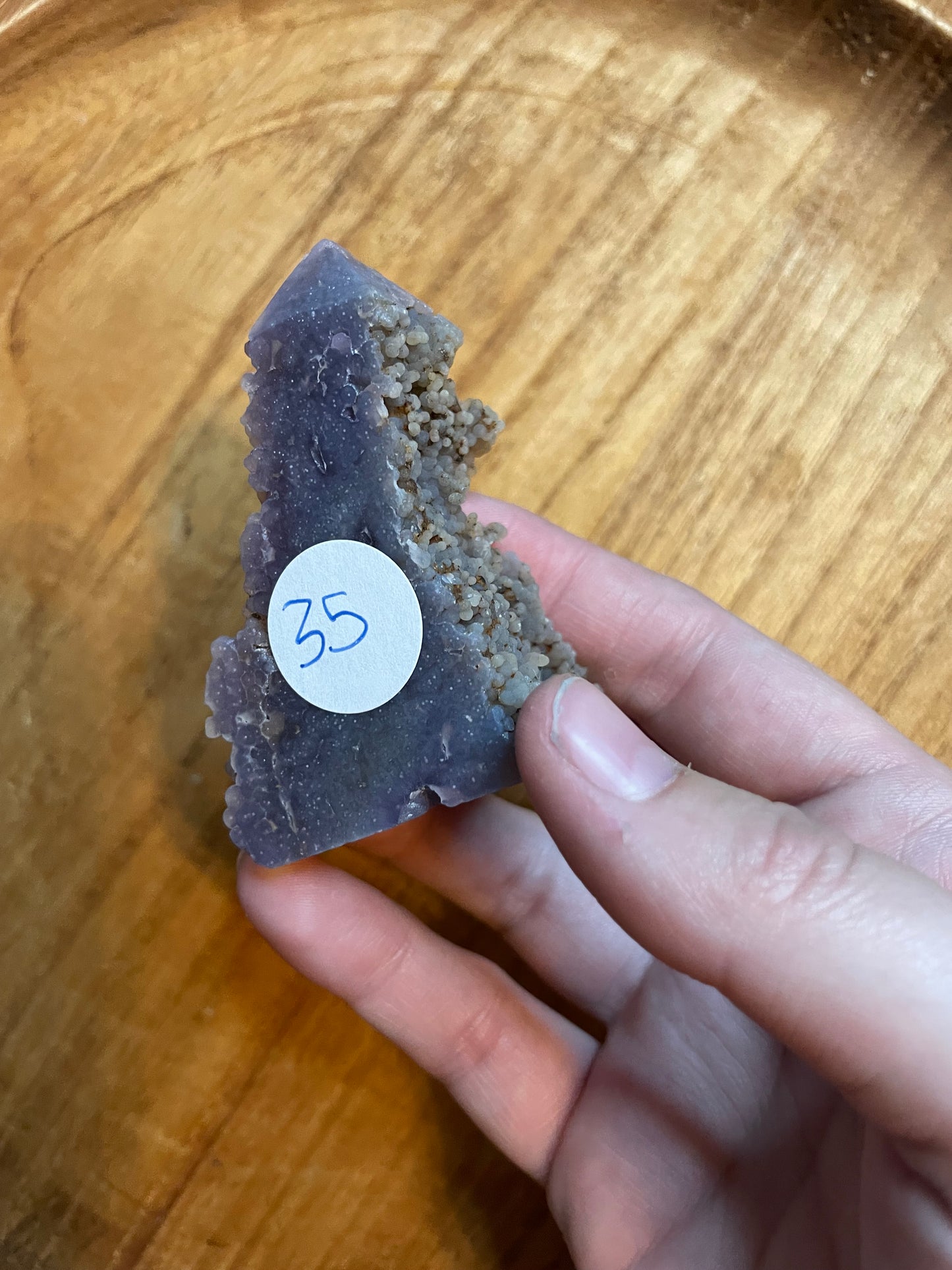 Grape Agate points/half cluster