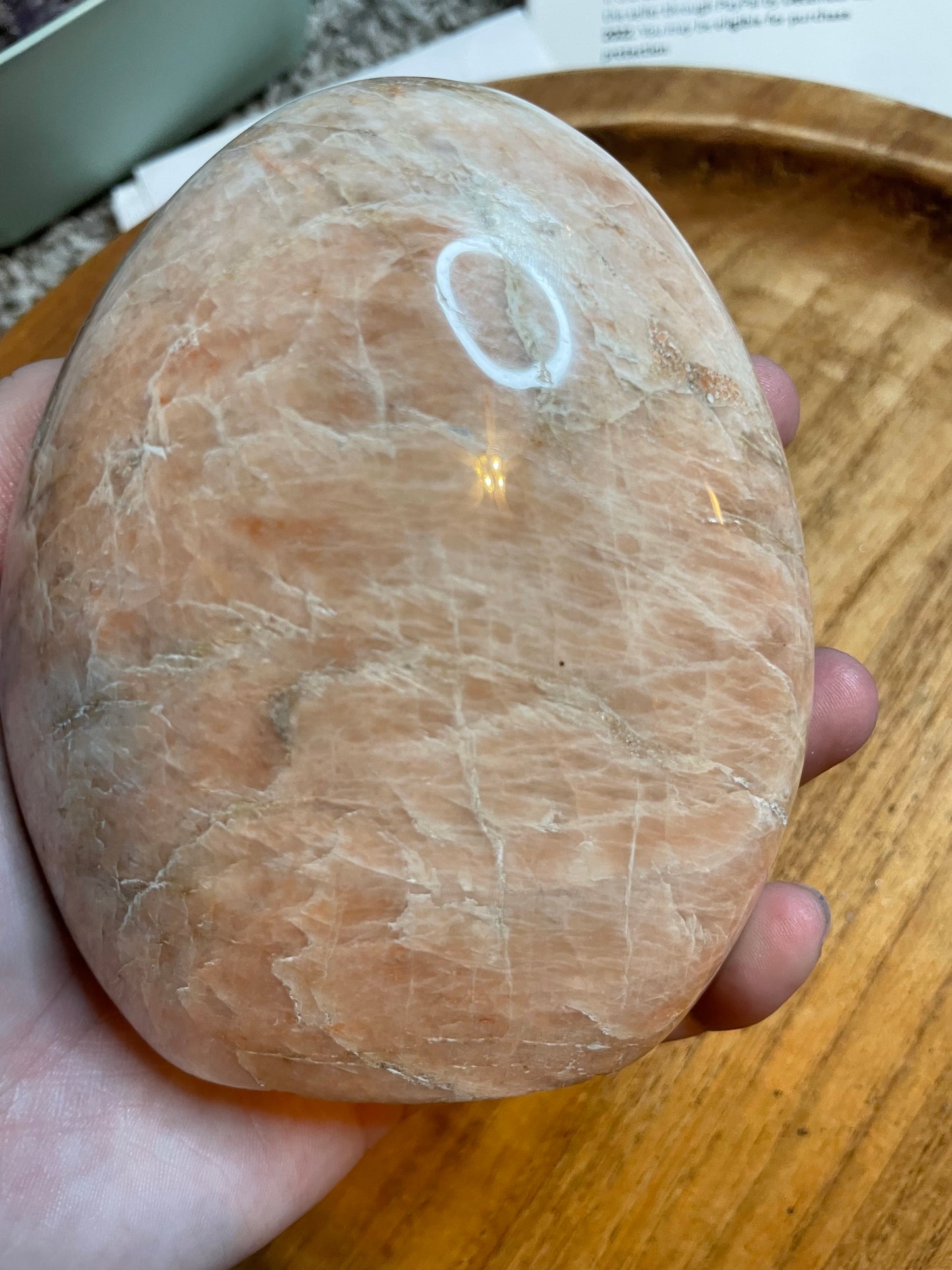 Large Peach Moonstone Freeform