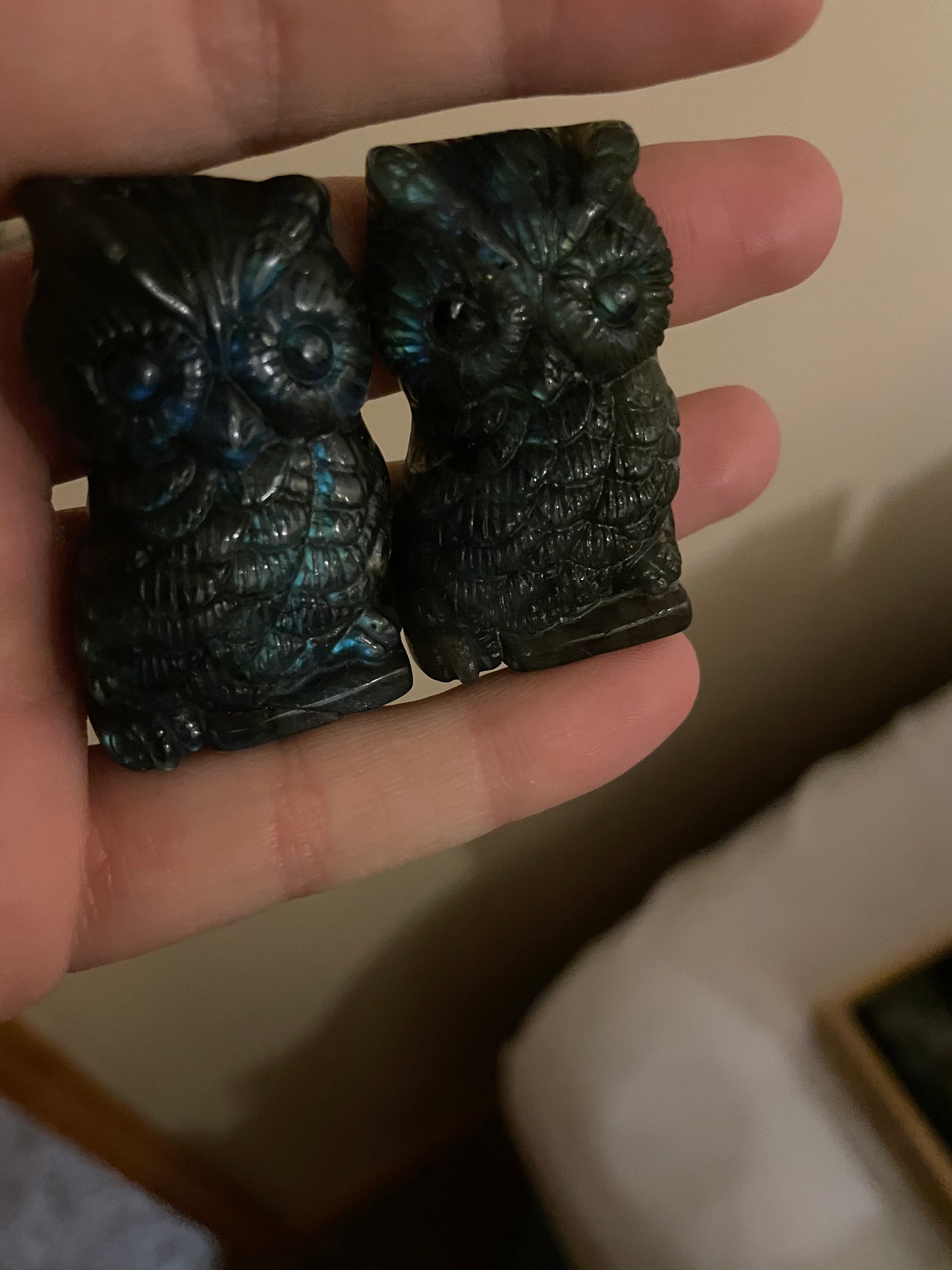 Labradorite Owl Carving