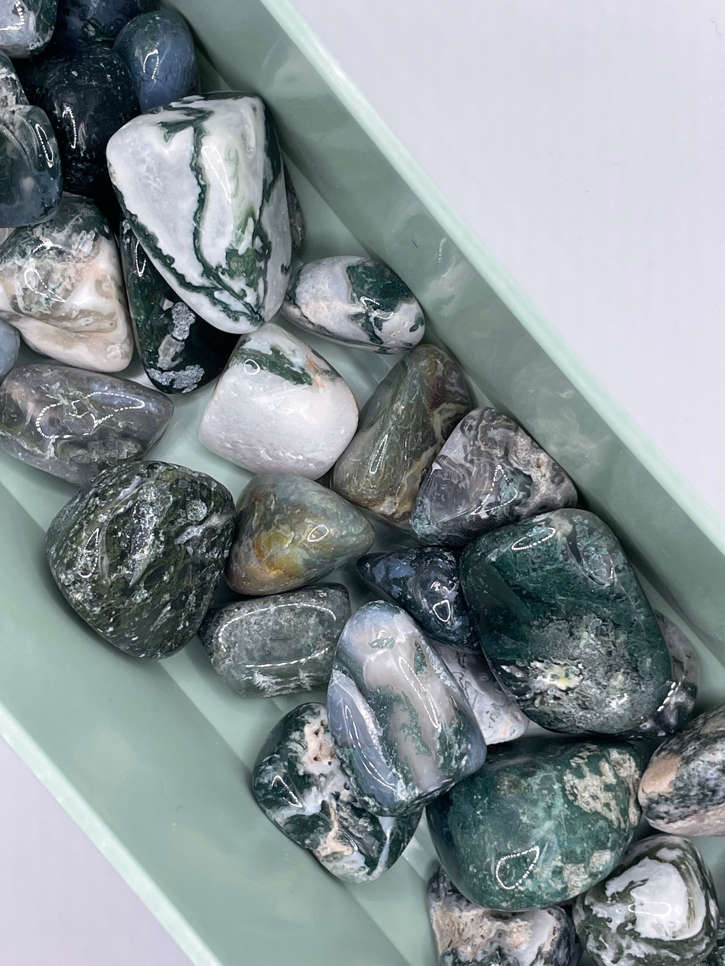 Moss Agate Tumbles