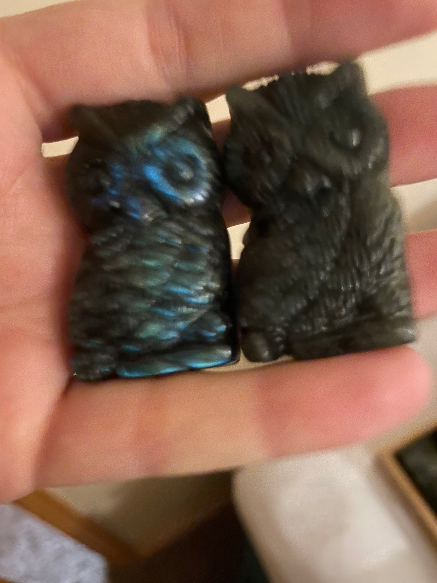 Labradorite Owl Carving